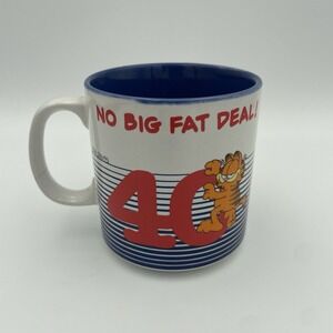 Vintage Garfield Coffee Cup 40 No Big Fat Deal Double Sided 1978‎ Birthday Mug